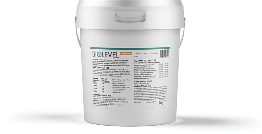 MaizeNP biofetilizer for corn Dry Planter Box Treatment